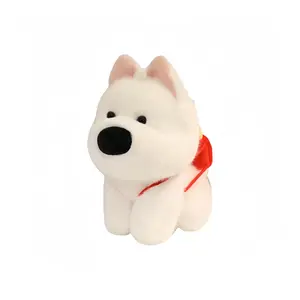 Плюшевая игрушка в виде вест хайленд уайт терьера с большим носом, реалистичная игрушка животное, плюшевая кукла, высота 22см LOGISTAR, French Fries West Highland