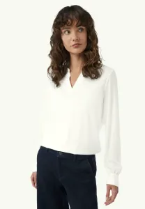 Топ с длинными рукавами mit manschetten undausschnitt Comma, Weiß