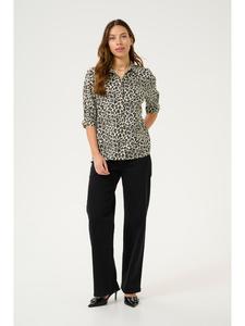 Блузка KAvelana с короткими рукавами, стандартный крой, разноцветный лев. Kaffe