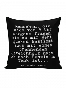 Подушка Mr & Mrs Panda 40x40 Menschen die mich vor, черный