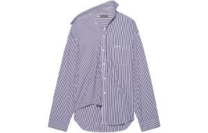 Рубашка женская Balenciaga в полоску, темно-синий