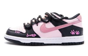 Nike Кроссовки для скейтбординга Dunk Abrasion Resistant Breathable Low top Unisex черные розовые