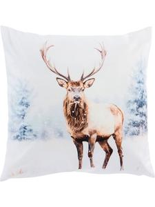 Наволочка Nicky из велюра коричневого и белого цветов REDBEST, 40 x 40 см