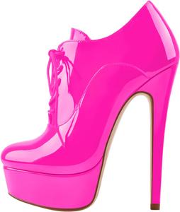 Ботильоны на шнуровке с ультравысоким каблуком-подбородком и круглым носком Onlymakerheels, Pink B