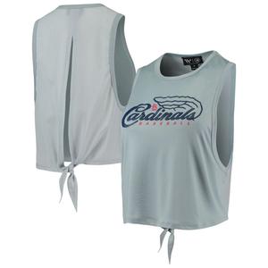 Голубая женская майка с открытой спиной и завязками The Wild Collective St. Louis Cardinals