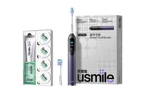 Электрическая зубная щетка f10pro для мужчин и женщин парное издание с двухсторонним экраном и умным таймером Usmile, фиолетовый