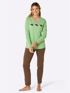 WITT WEIDEN Пижама с принтом в коричневых тонах (красный + кремовый)