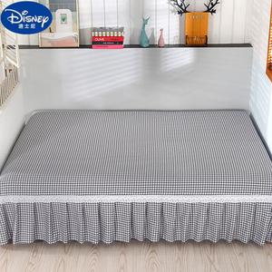 Disney Комплект постельного белья из хлопка, 4 предмета, для кровати/кана 2,4x2,0 м, размер простыни 2,8x2,3 м + высота юбки 3 см, цвет Silver Gray, Classic Gray Check