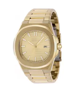 Мужские часы 48520 Speedway Quartz 3 Hand с золотым циферблатом Invicta, золотой