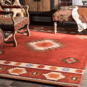 Ковер Hand Tufted Shyla Area Rug nuLOOM, 290x411 см, винно-красный