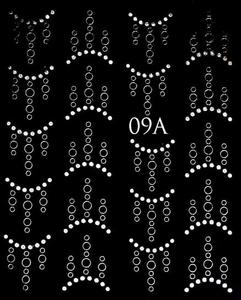 Металлические водные наклейки для ногтей - № 09А, Raisin