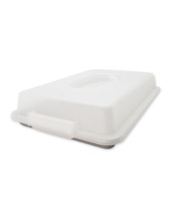 Набор из алюминиевой формы для рулетов с антипригарным покрытием размером 14 x 9 дюймов и крышки USA Pan, silver/gray