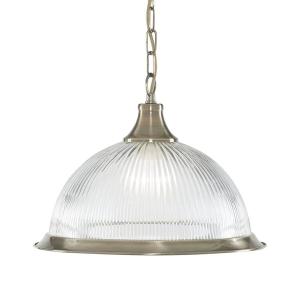 Подвесной светильник searchlight American Diner I, прозрачное стекло / сталь - 1 пламя