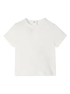 Футболка с вышитым логотипом FENDI KIDS, белый