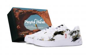 Мужские плавучие скейтбордистские кроссовки Li Ning с низким верхом, устойчивые к истиранию, с возможностью увеличения высоты., черный золото