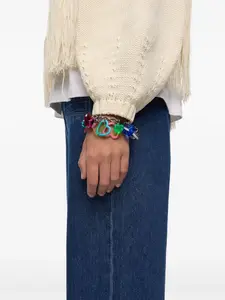 Браслет с разноцветными сердечками Bimba y Lola, серебряный