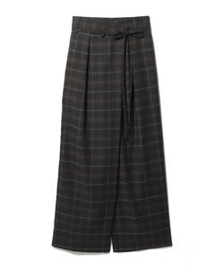 Брюки с клетчатым узором и запахом ПОСТОЯННАЯ ДОСТАВКА Column, цвет Checked Brown