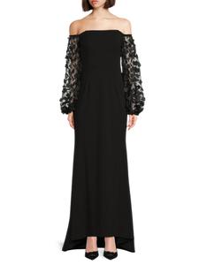 Платье с открытыми плечами Eliza J, черный