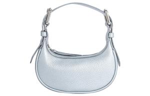 By Far Кожаная мини-сумка через плечо женская серебристая