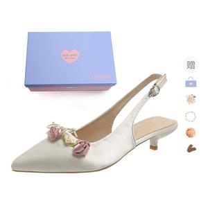 Xingdiman Стройные каблуки на шпильке для женщин бежевые в подарочной упаковке с подарком, цвет Beige Gift Box Set (Gift Included)