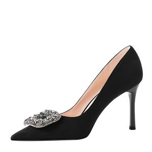 Li Ke Тонкие каблуки женские черные на высоком каблуке 8 см, цвет Black 8CM Heel Height