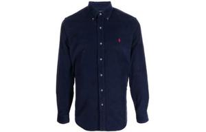 Мужская рубашка темно-синего цвета Polo Ralph Lauren, темно-синий