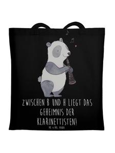 Сумка Mr. & Mrs. Panda Tragetasche Klarinette Geheimnis mit Spruch, черный