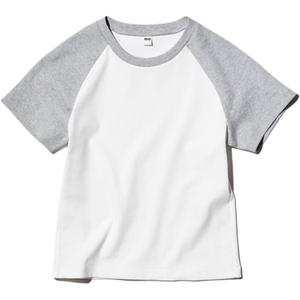 Футболка с рукавом реглан женская серая UNIQLO, серый