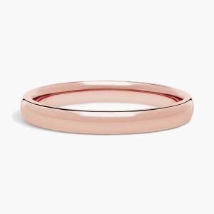 Обручальное кольцо Skyline Comfort Fit из 14-каратного розового золота (3 мм) Blue Nile