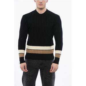 Шерстяной свитер в рубчик Tagliatore, Black