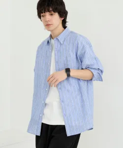 Рубашка из индийского хлопка, смешанного с льном Coen, цвет Lt.Blue