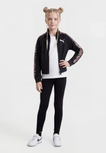 Свободная короткая толстовка на молнии с изображением животного Puma, Black