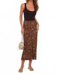 Фиона Миди-юбка в цвете эспрессо Heartloom, Espresso