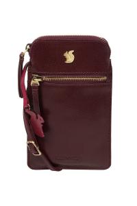 Кожаная сумка через плечо для телефона Bambino Conkca London, фиолетовый