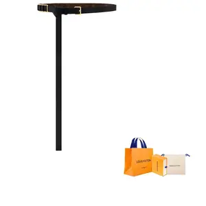 LOUIS VUITTON Кожаный женский ремень с металлической пряжкой черный ширина 1.8 см, Black