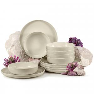 Набор посуды VICTO на 6 персон, 12 предметов KONSIMO, бежевый