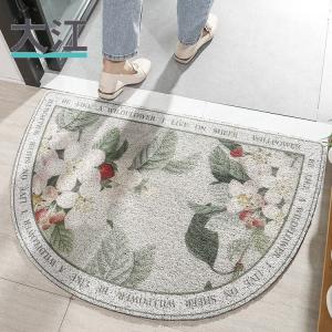 Dajiang Ковер 80х120 см для прихожей, полукруглый, с шелковой петлей