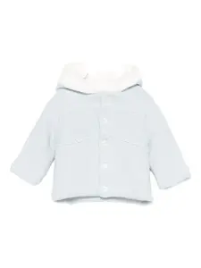 Капюшонное пальто с кабельной вязкой Tartine Et Chocolat, синий