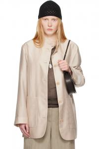 Куртка beige pomposo Emporio Armani Work Shop Our Legacy, цвет amaro lyocell silk