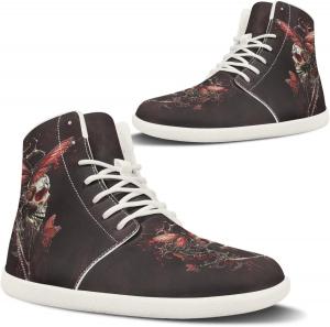 Pugasmiru Женские кроссовки для хайкинга с принтом огненной машины, спортивная обувь для активного отдыха, ходьбы и трейлраннинга, с белой подошвой