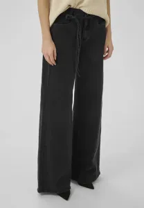 Mwkaro 144 mid xwide wide leg My Essential Wardrobe, Dark Grey Wash