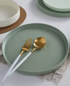 Фарфоровые обеденные тарелки Stella, набор из 6 шт. Stone Lain, honeydew