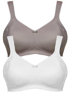 Бюстгальтер без косточек SUSA 2er Pack Minimizer BH ohne Bügel London, цвет Weiss frosty lavender