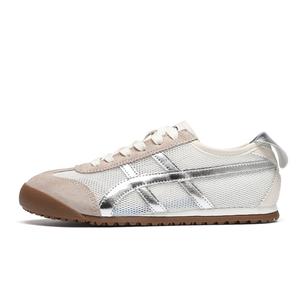 ZHR Женские низкие кеды повседневные бело-серебристые летняя дышащая версия, цвет White Silver[Summer Breathable Edition]