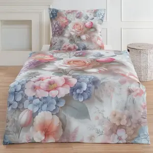 Постельное белье Dream Sleep Bloom Vision, 3D Look 135x200 см + 80x80 см Traumschlaf