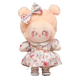 Костюм для куклы Cotton Doll, плюшевая кукла, высота 20 см CHUNTUSHU, розовый