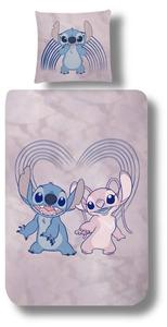 Постельное белье MTOnlinehandel Lilo & Stitch Flanell 2-tlg., синий - розовый - белый - текстиль - 135 x 200 x 1 см