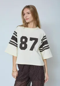 Футболка с принтом ely Co'Couture, Bone/Brown