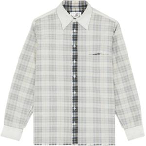 Проверенная рубашка с длинными рукавами MM6 Maison Margiela, черный/белый