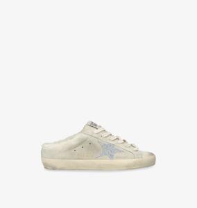 Низкие замшевые кеды Super Star Sabot Golden Goose, мультиколор